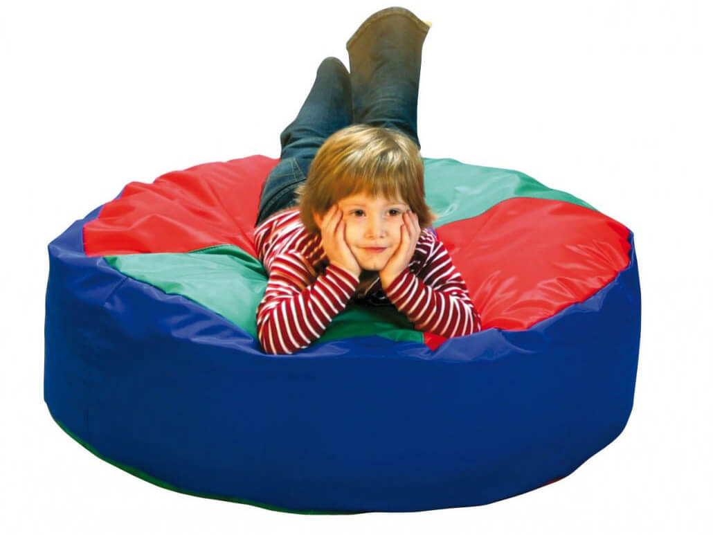 Polstermatte-Bodenkissen-rund-blau