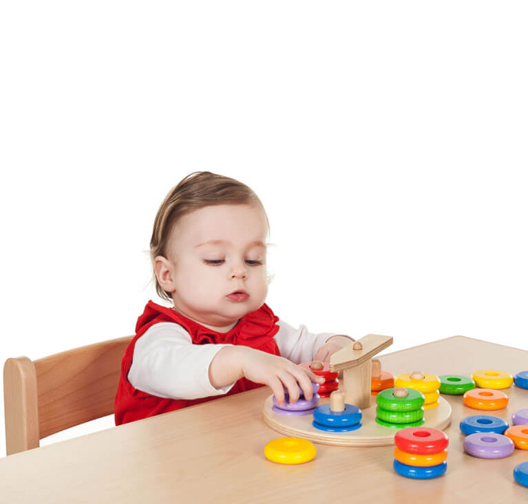 Steckspiel-für-Kinderkrippe-Zeiger