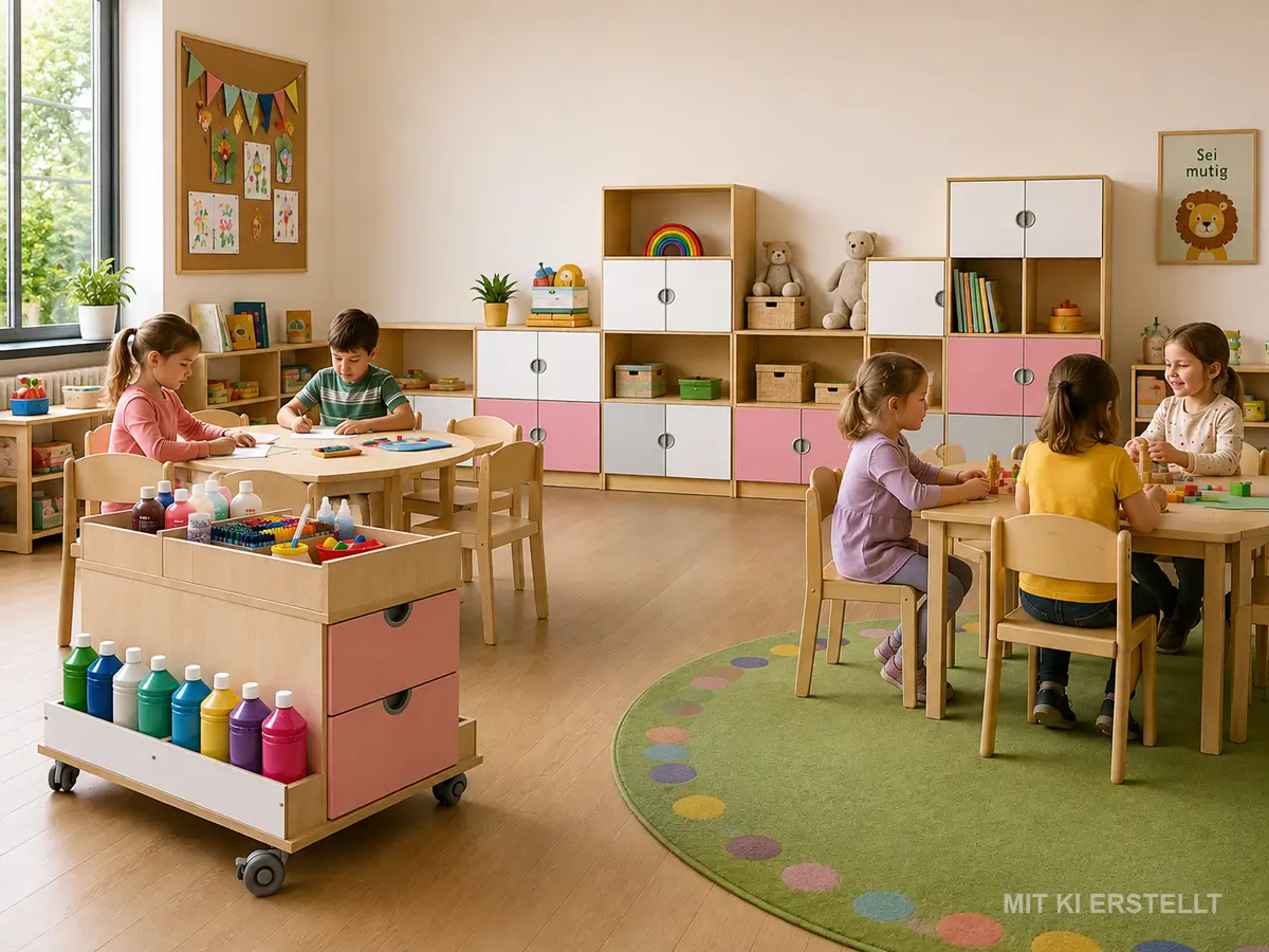 Kindergarten-moebel-materialwagen-mit-schrankwand
