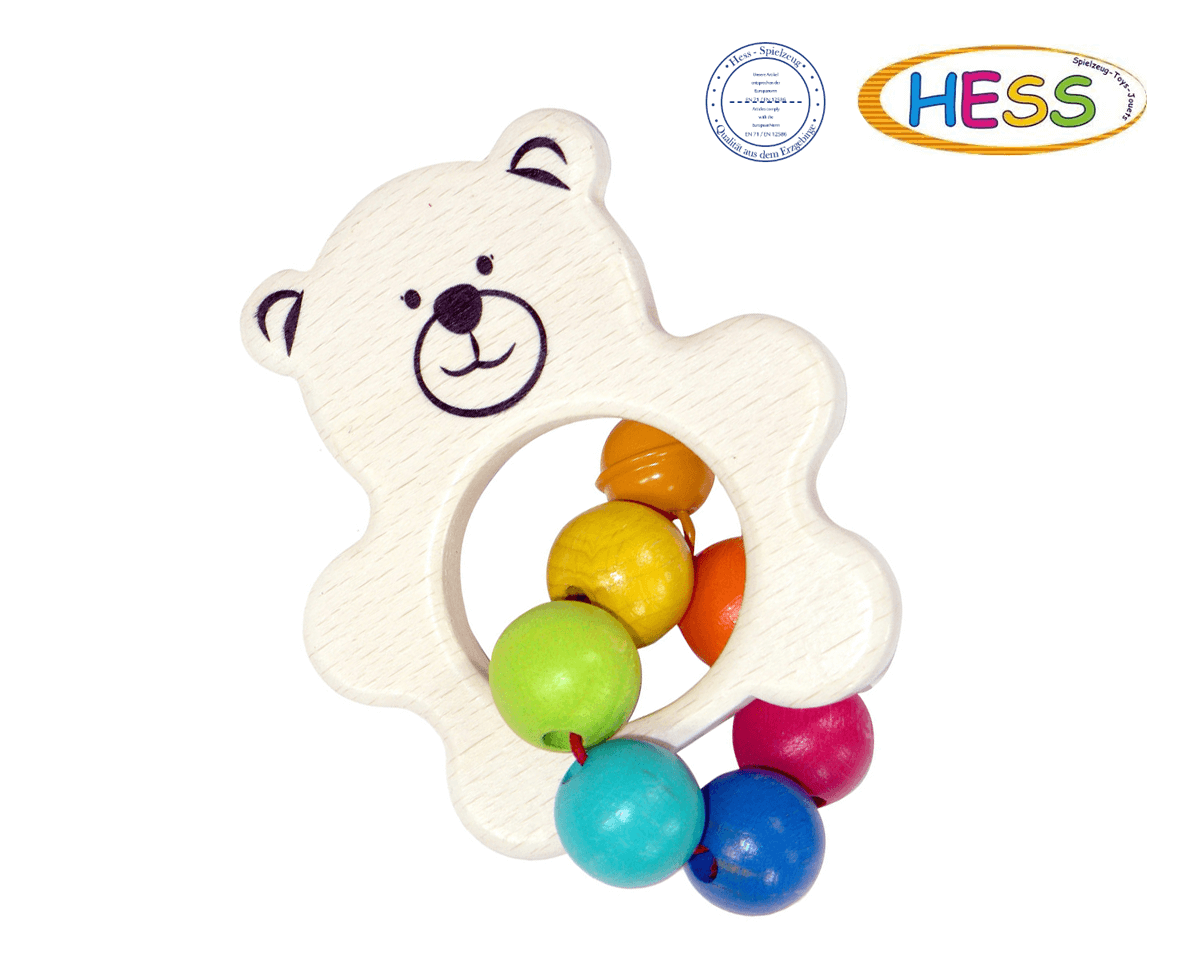 Babyrassel-aus-Holz-Teddy