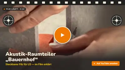 Video Filz-Raumteiler Bauernhof