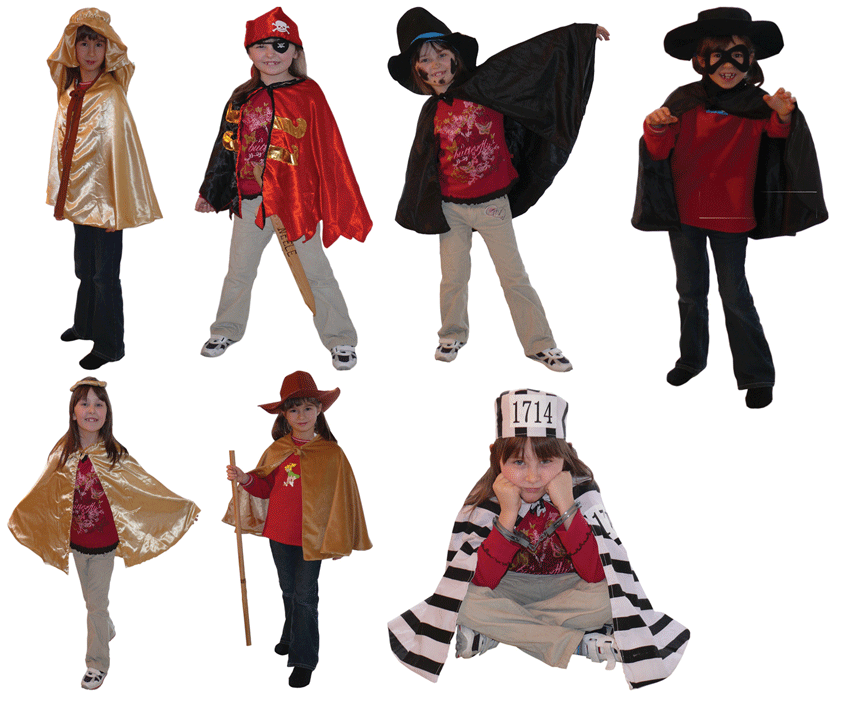 Kinderkostüme Set 13 Teilig "Berufe-Märchen"