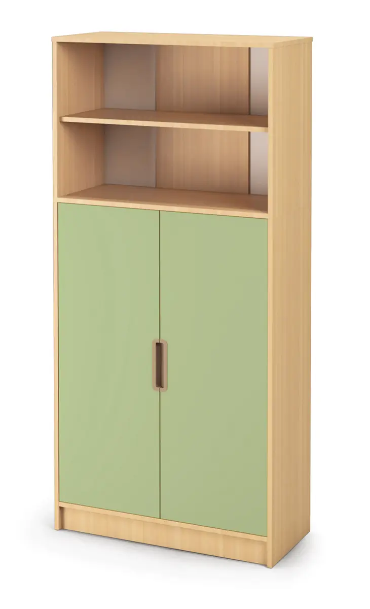 Materialschrank-mit-offenem-Regalteil-avokado