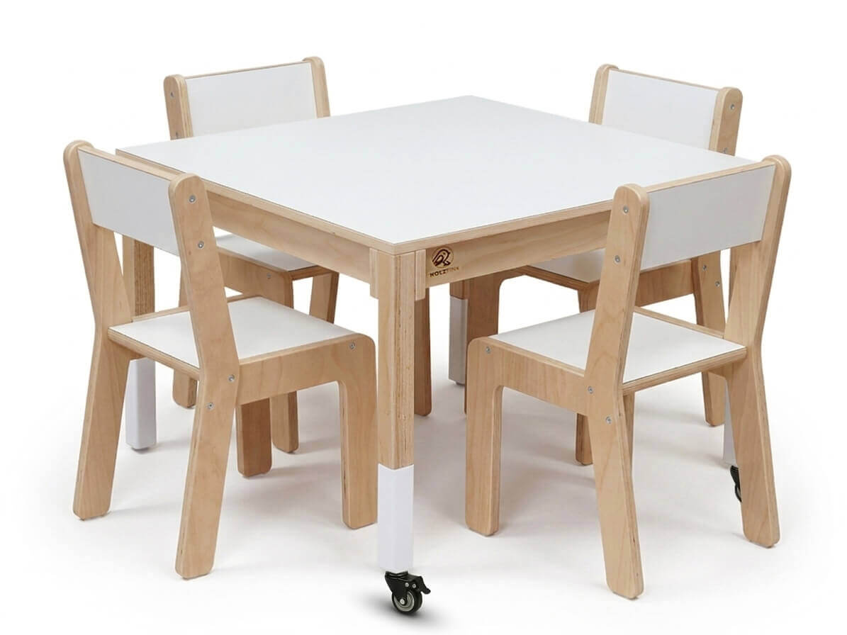 Kindergarten-Sitzgruppe: Quadrat-Tisch