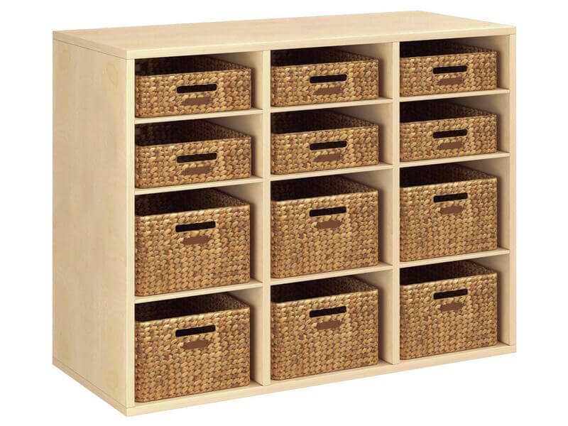 Regalschrank mit 12 Materialkörben