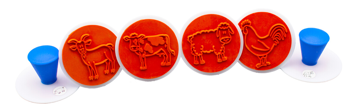 Stempel-Bauernhoftiere-Set