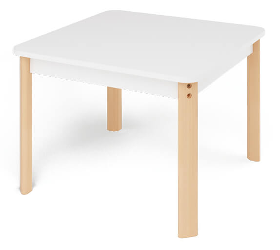 Kindertisch 75x75 cm, weiß