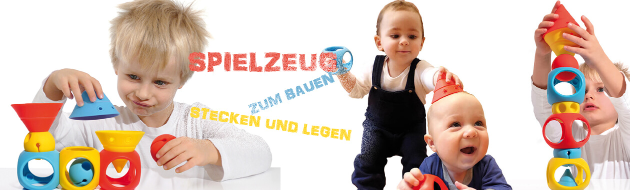 Spielzeug zum Bauen, Stecken und Legen