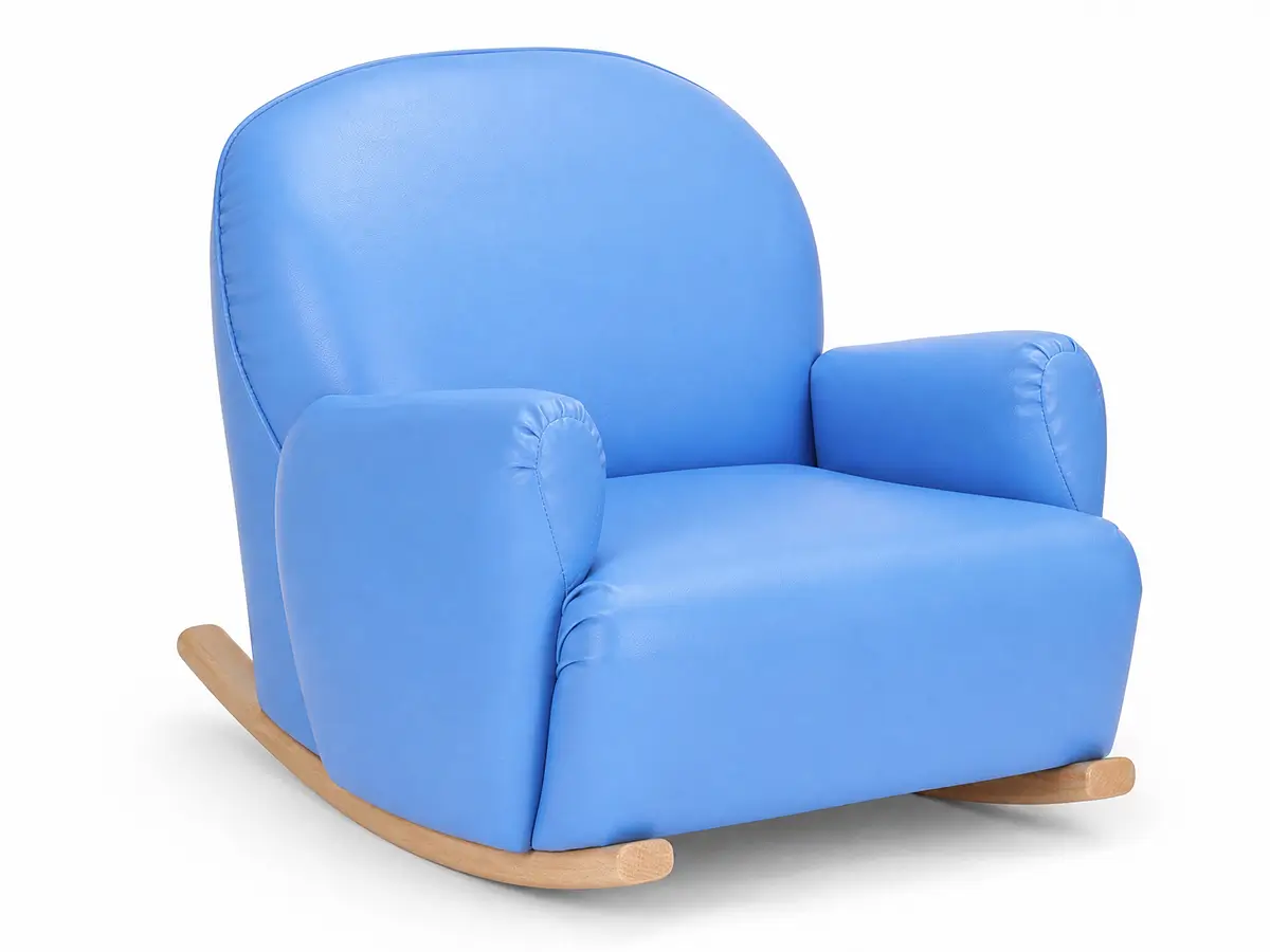 Schaukelsessel-mit-Kunstlederbezug-blau