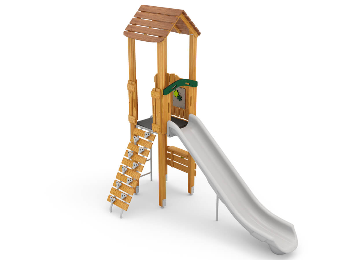 Spielturm-mit-Rutsche-und-Kletterwand