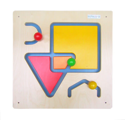 Schiebespiel für die Wand " Form und Farbe"