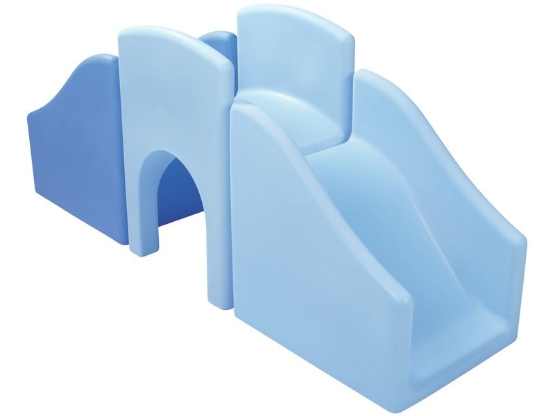 Krabbelbrcke mit Rutsche und Treppe blau