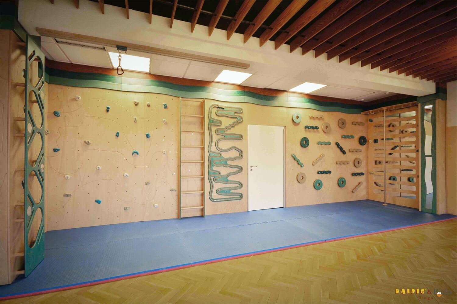 Kindergarten-Kletterwand-für-Bewegungsraum