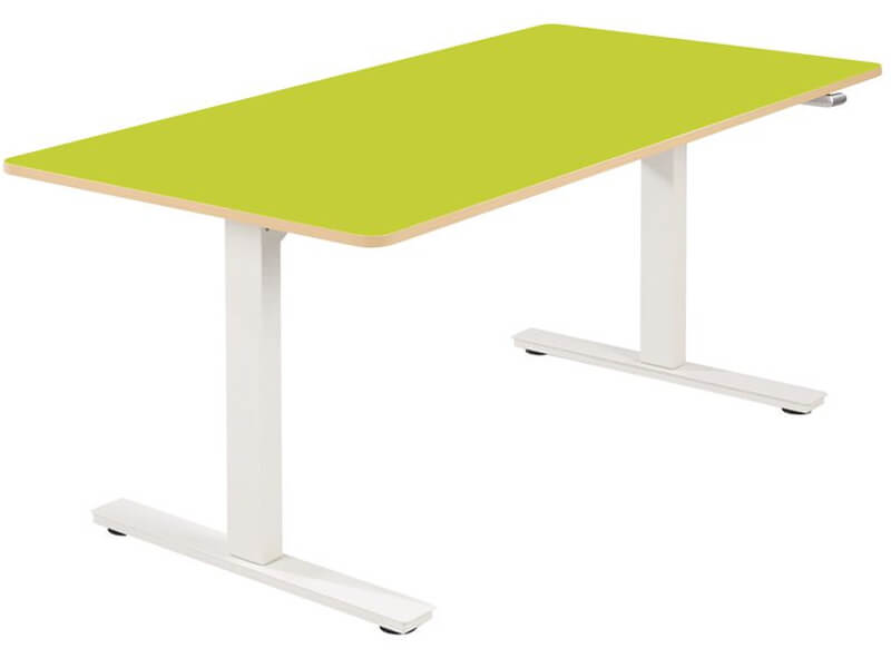 ergonomischer-Tisch-160-x-80 höhenverstellbarer Schreibtisch grün