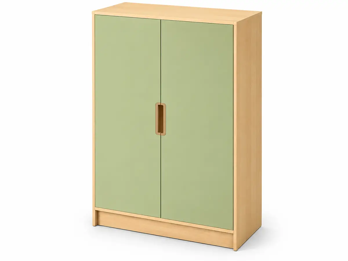 Abschliessbarer-Fluegeltuerenschrank--avocado