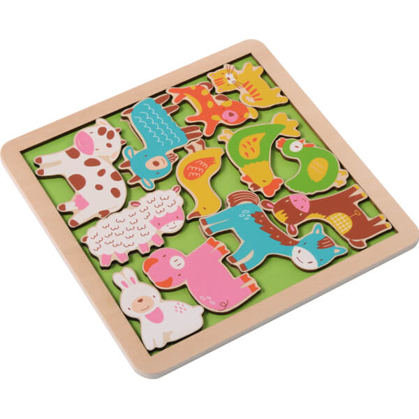 Puzzle aus Holz - 5er Set – Puzzlen, spielen und entdecken für Kindergarten