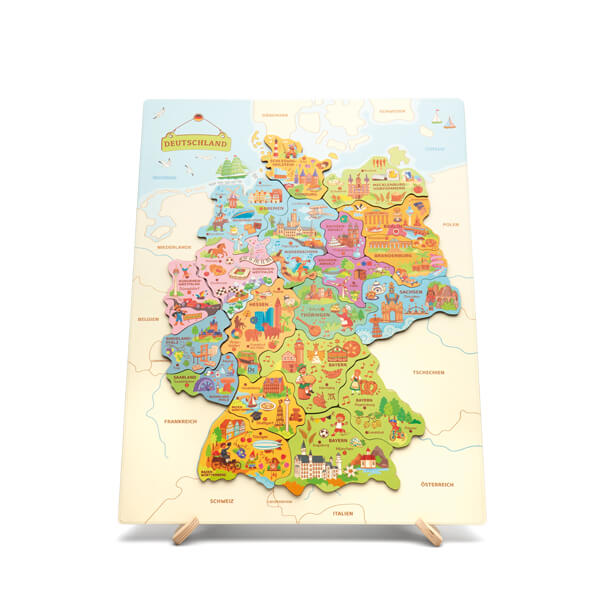 Magnetpuzzle Landkarte Deutschland – Bundesländer spielerisch entdecken