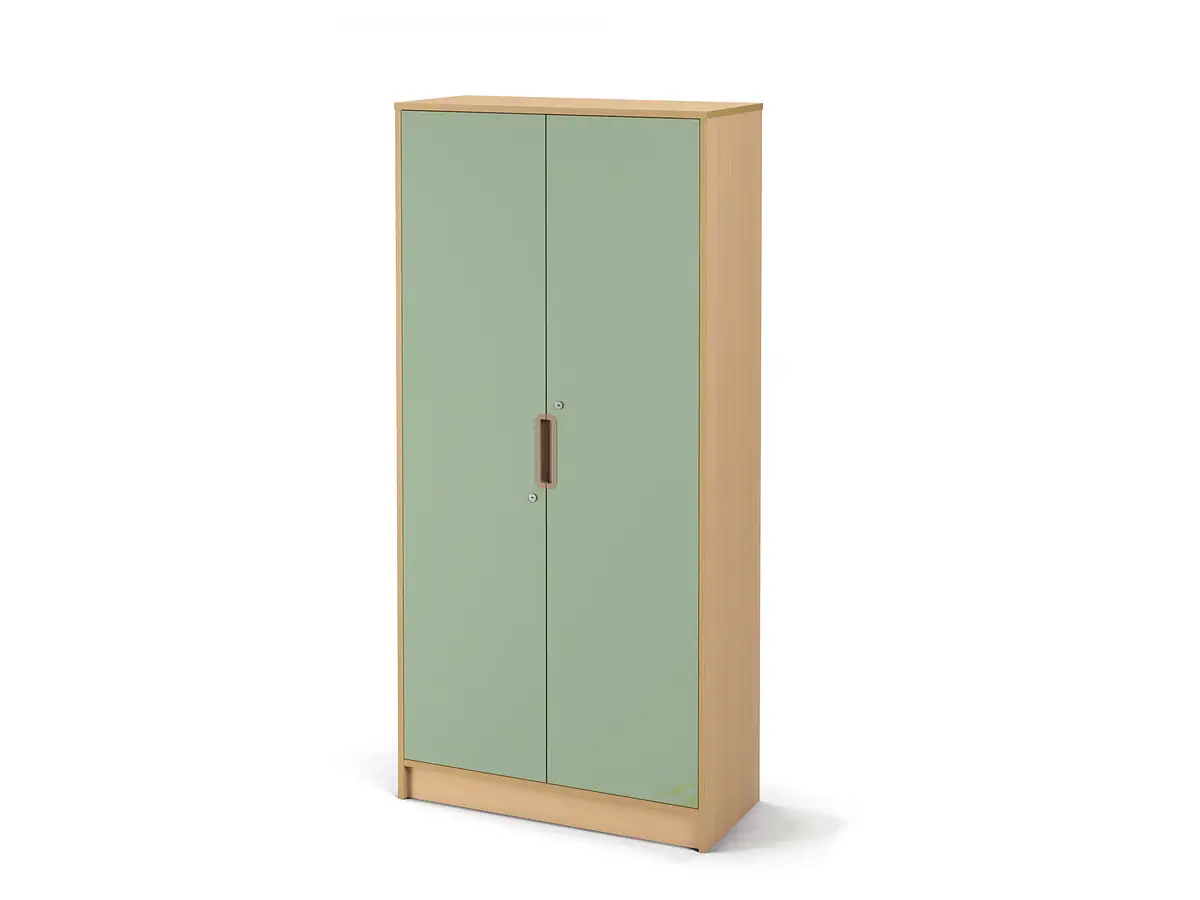 Abschliessbarer-Kita-Garderobenschrank-avocado
