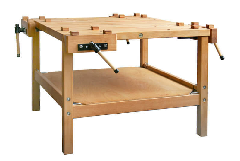 Kinderhobelbank mit 4 parallelen Spannzangen