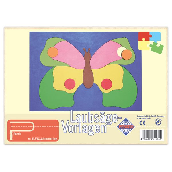 Laubsägevorlag-Schmetterling