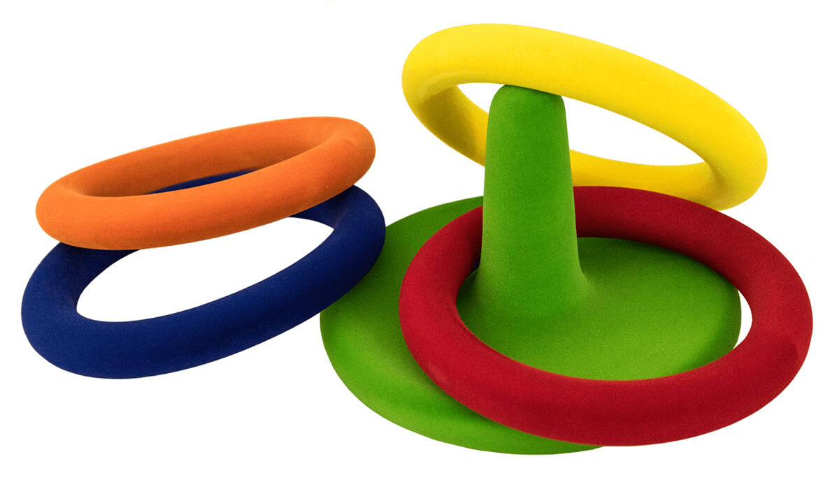 Ringwurfspiel aus Naturkautschuk