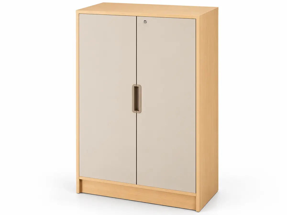 Abschliessbarer-Fluegeltuerenschrank--beige-sand