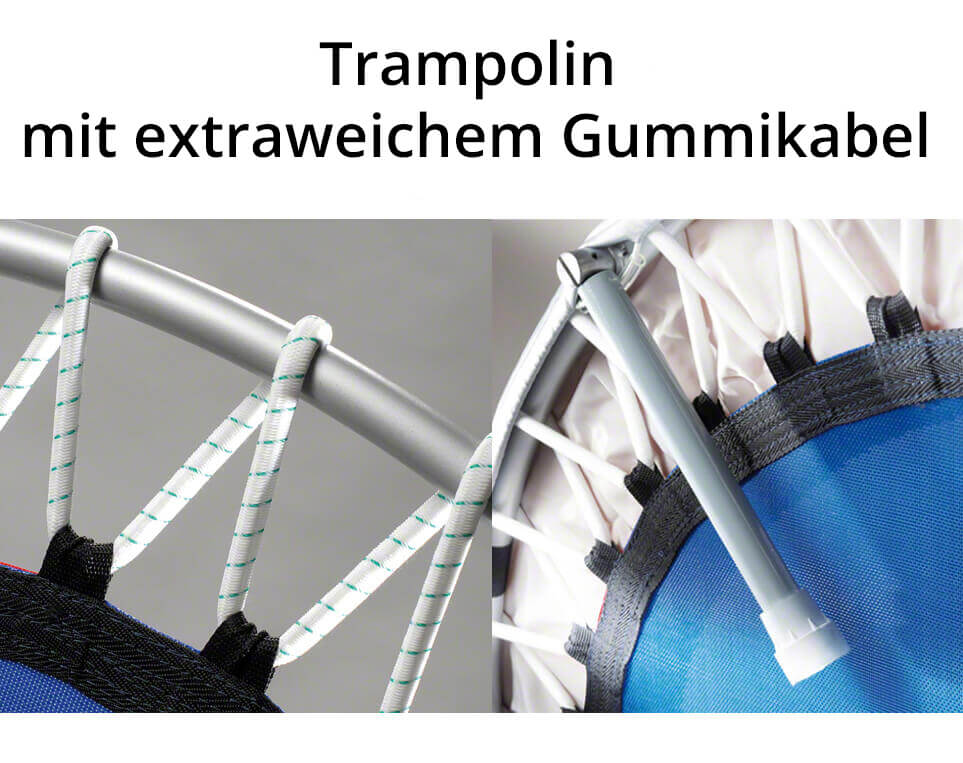 Minitrampolin mit extraweichem Gummikabel