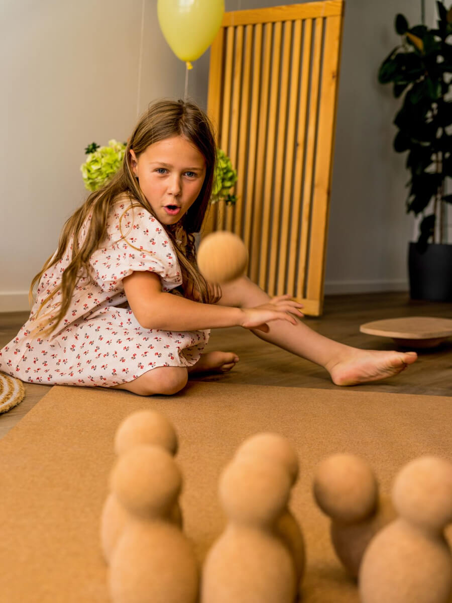 Bowling-Set aus Kork 