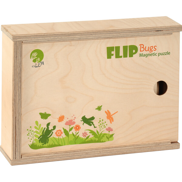 Magnetpuzzle Insekten 6er Set – Lernspiel aus Holz