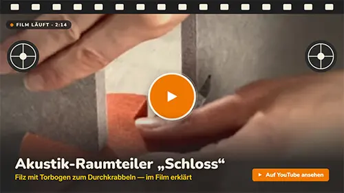 Video Filz-Raumteiler Schloss