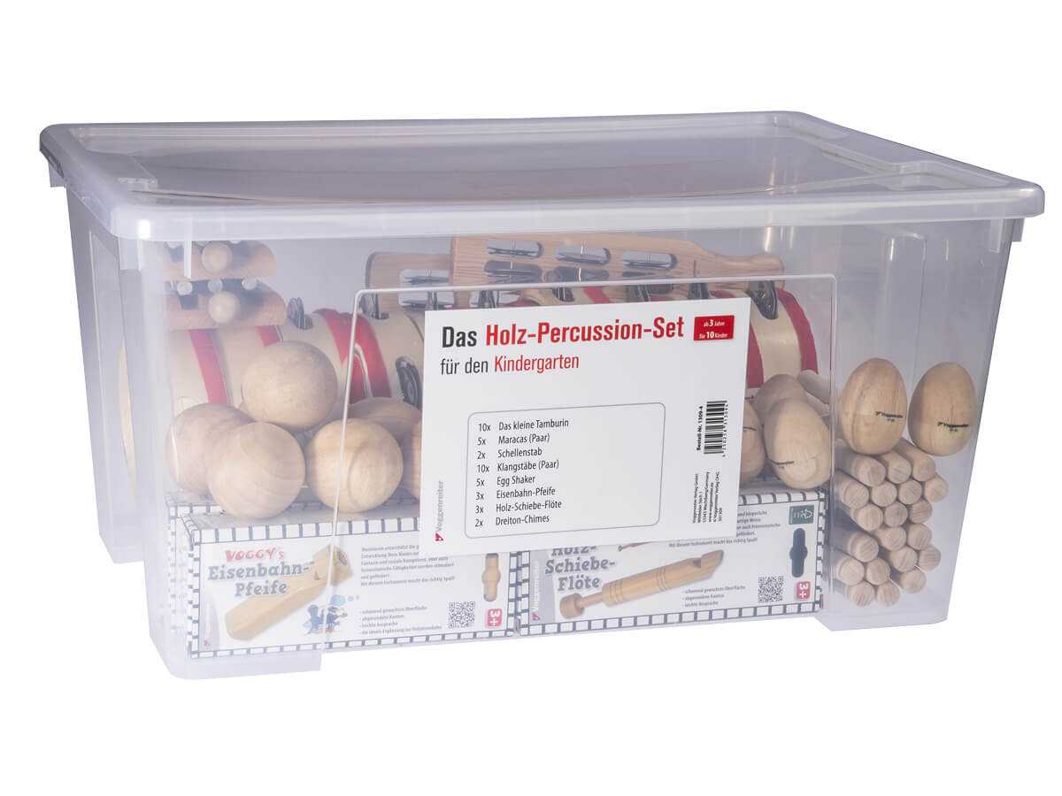 Holz-Percussion-Set Transportbox