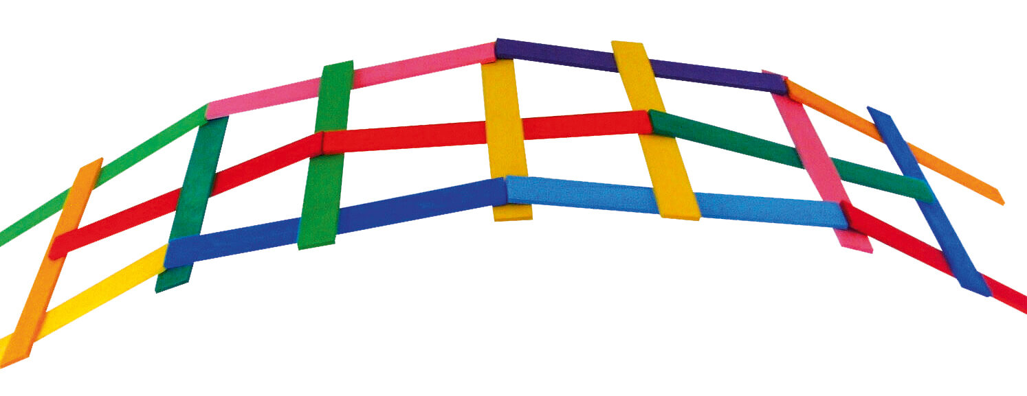 Bunte Holzbrettchen bauspielzeug