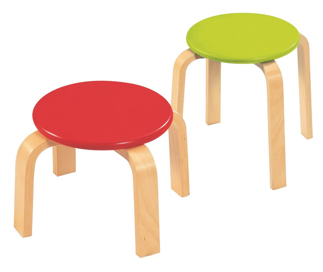 Stapelhocker-rot-gruen Hocker-Stapelbar