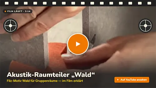Video Filz-Raumteiler Wald