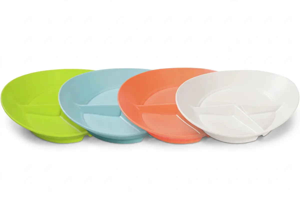 Kindergarten-Geschirr-Menueteller-set-neu