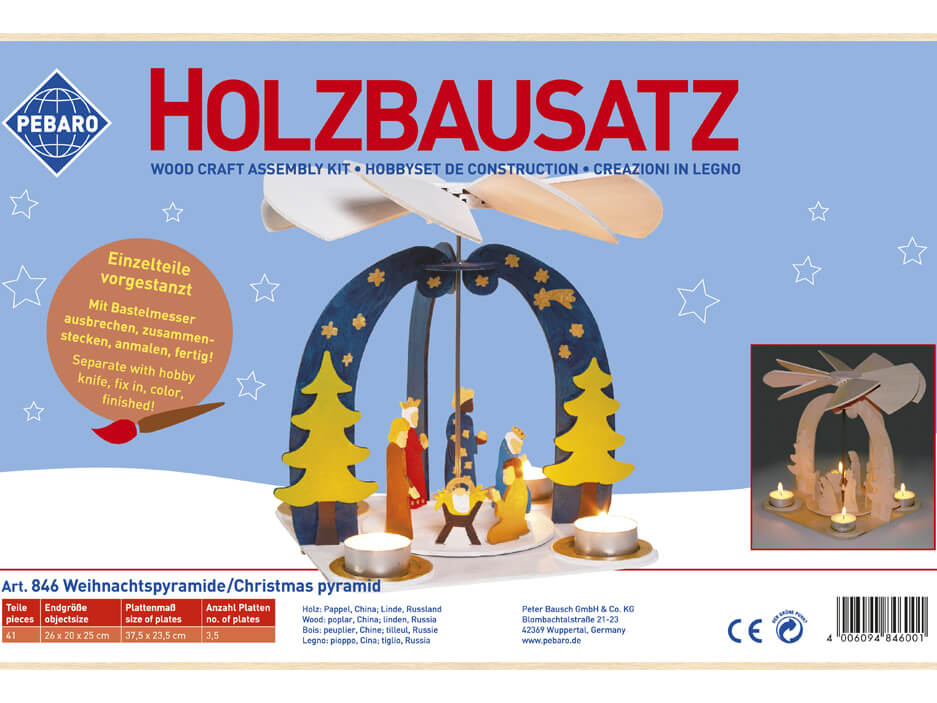 Holzbausatz-Weihnachtspyramide
