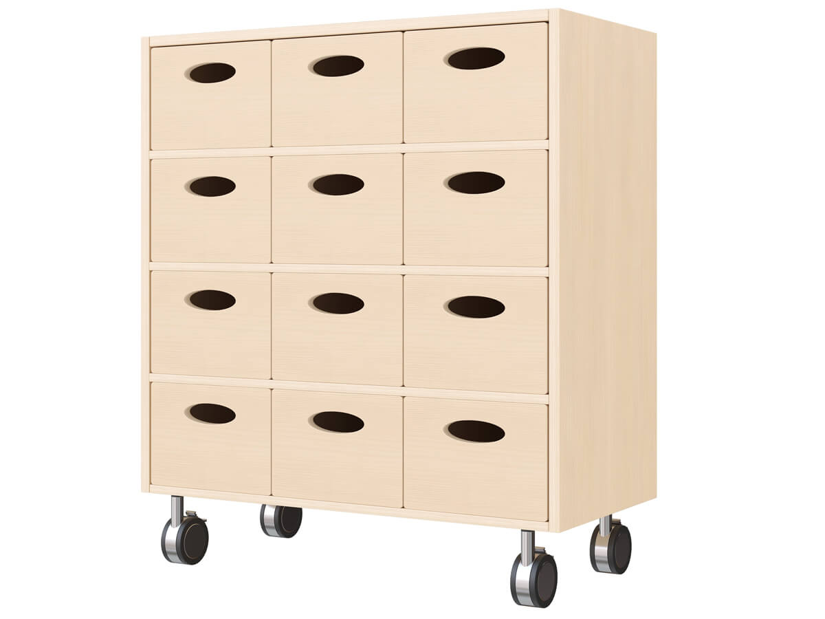 Regalschrank-mit-12-Materialkeasten-auf-rollrn