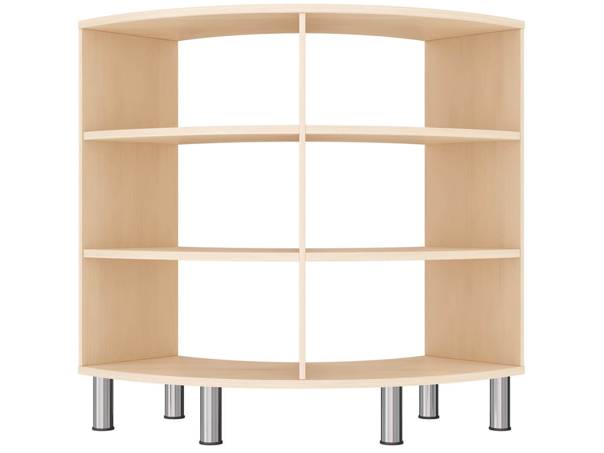viertelkreis-regal-100x79x39-ahorn-melamin-frontansicht