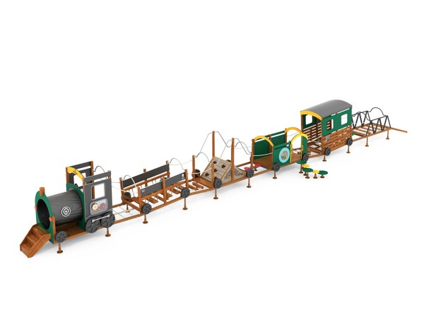 Spielplatzgerät “Eisenbahn”, 12-teilig