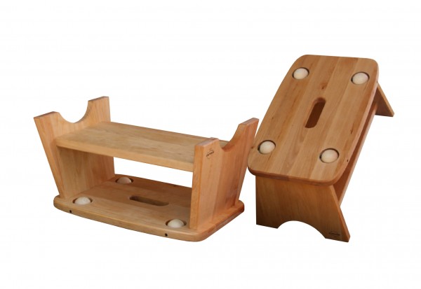 Kinderbank mit Rutscher Funktion "Rollschemel"