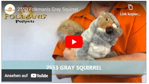  Folkmanis Handpuppe Graues Eichhörnchen