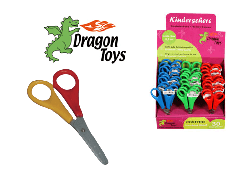 Runde Kinderschere für Linkshänder 13,5 cm