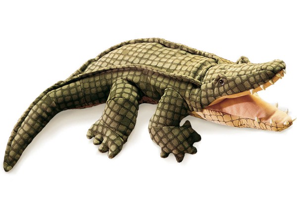 Handpuppe-Alligator