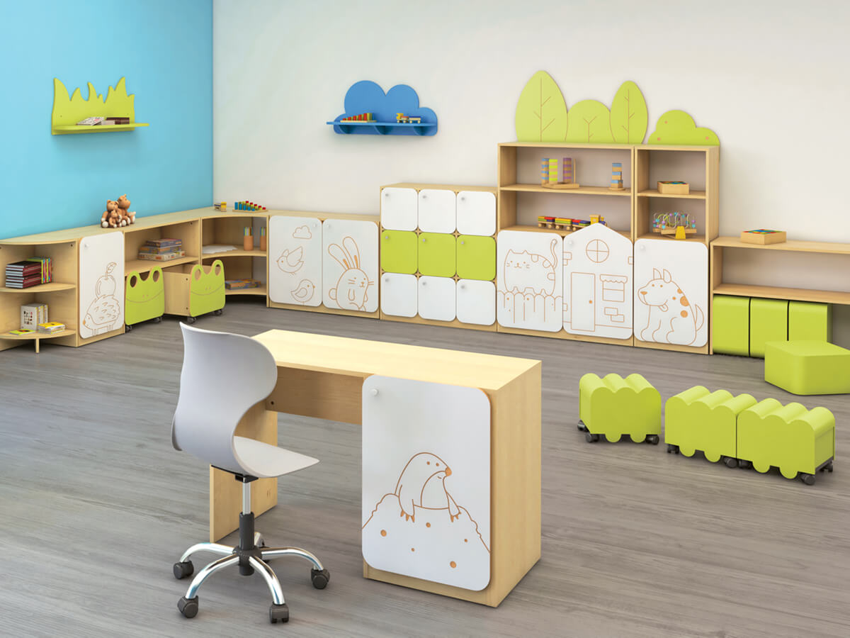 Schreibtisch Minze | Kindergartenbedarf HAIDIG Online-Shop