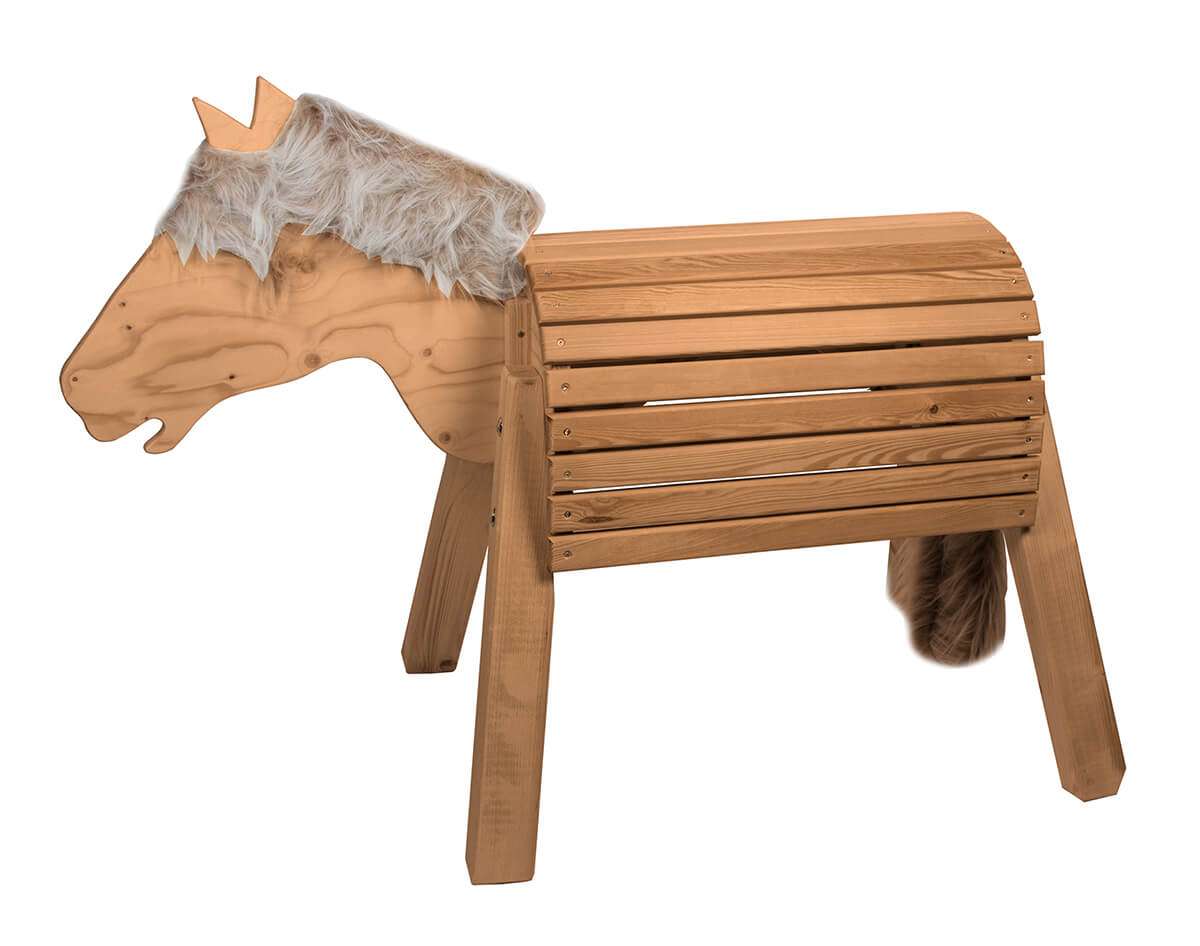 Holzpferd wetterfest | Kindergartenbedarf HAIDIG Online-Shop