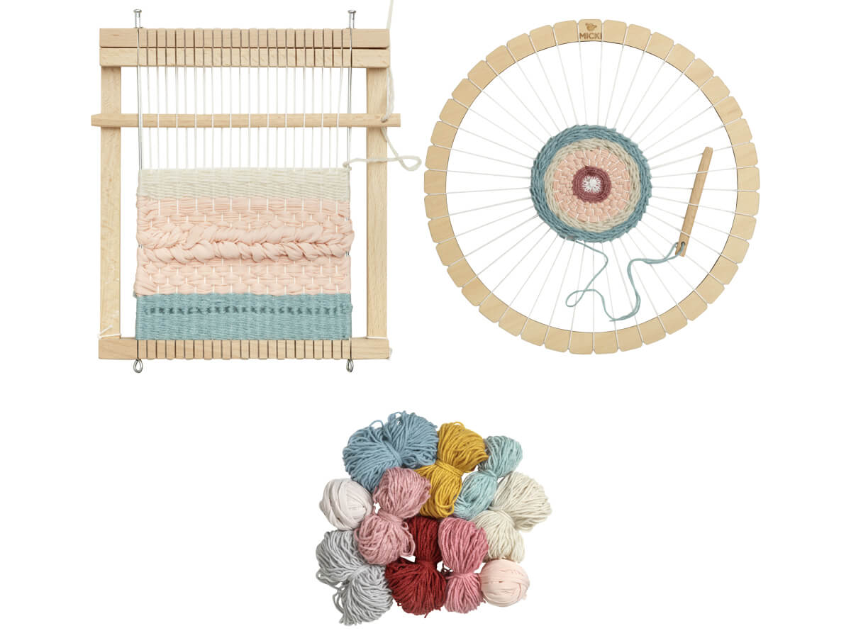 MKLG Webrahmen Set Für Kinder - Holz Webrahmen 29x19cm Ab 4 Jahren