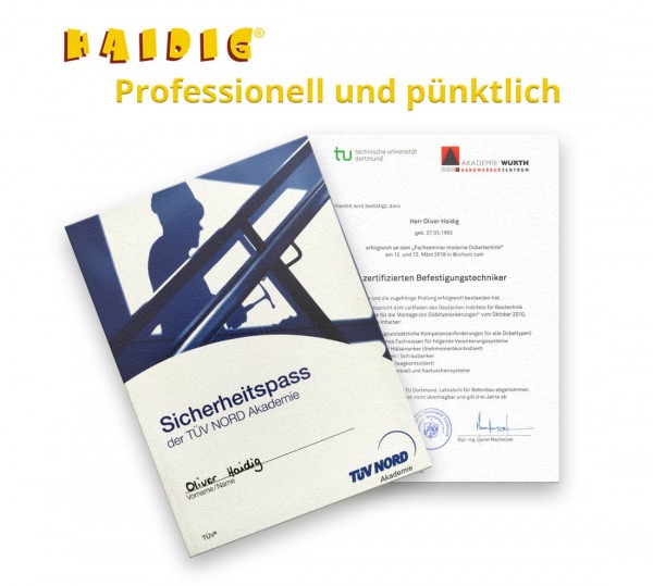 Sicherheitsüberprüfung - Bewegungsraum, nach DGUV