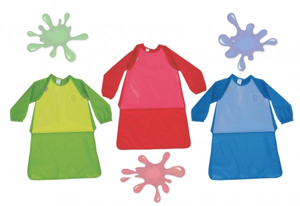 Malkittel in 2 Größen, 5-tlg. Kindergarten-Set