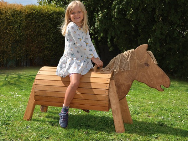 Holzpferd wetterfest Kindergartenbedarf HAIDIG