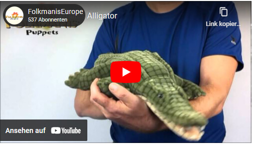 Handpuppe Alligator